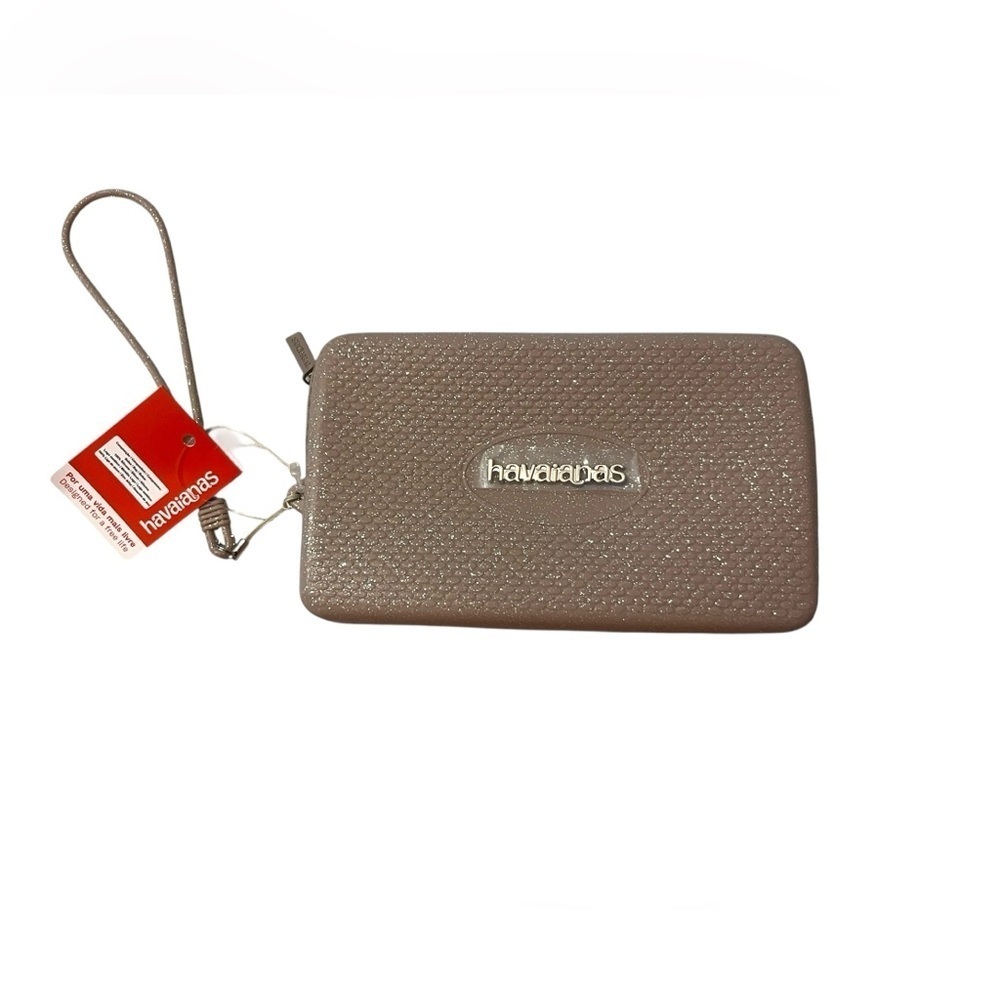 NWT HAVAIANAS MINI BAG GLITTER Shimmering Gold Wristlet - Picture 2 of 8